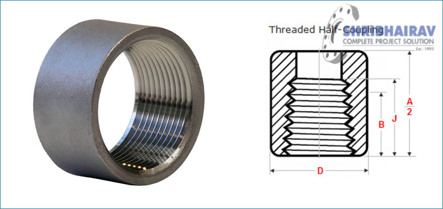 ASME B16.11 Threaded / Screwed Half Coupling
